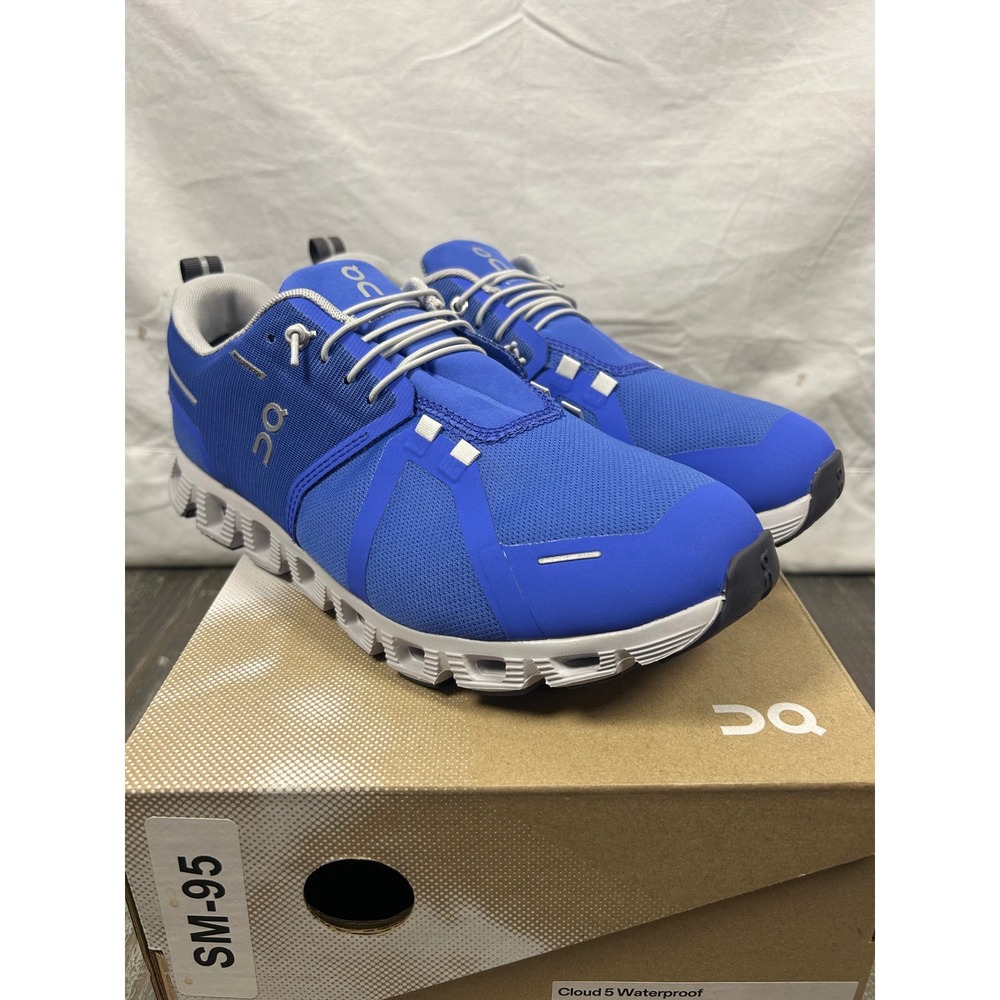 On Cloud 5 Waterproof Cobalt Glacier Mens Running Shoes 59.98345 Size 8.5